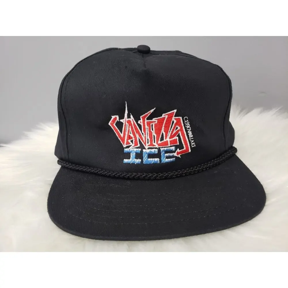 Vintage Vanilla Ice Hat Snapback Retro 1990 Sportsmon Music Concert Rap‎ 90s